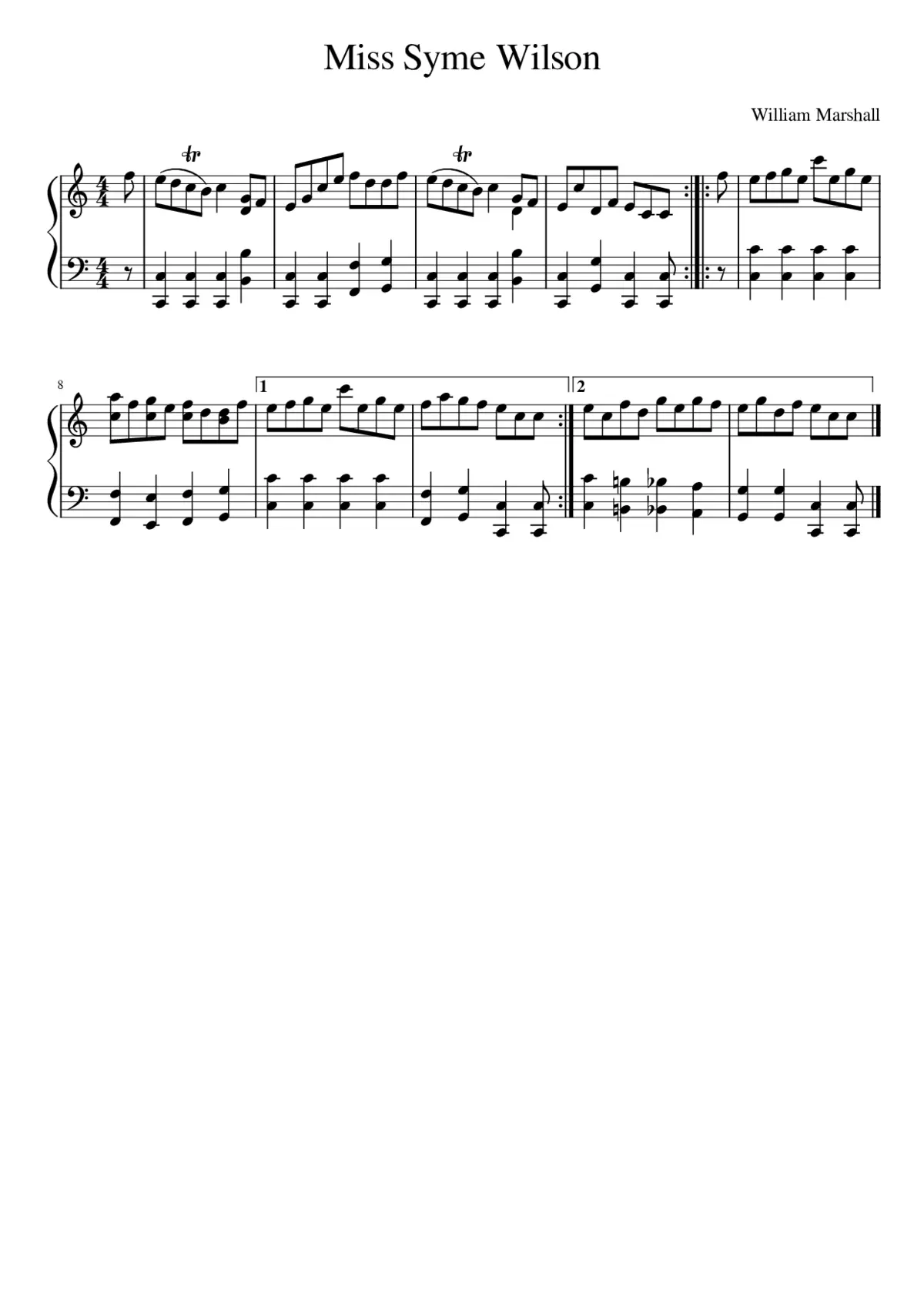 Miss Syme Wilson - Page 1