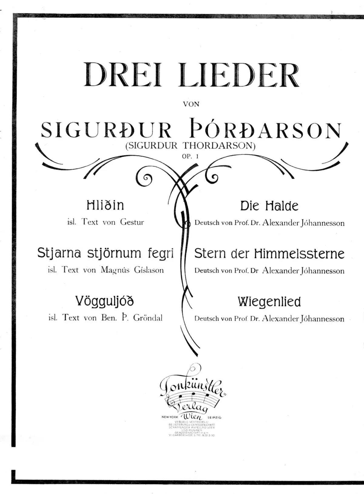 3 Einsöngslög - Page 1