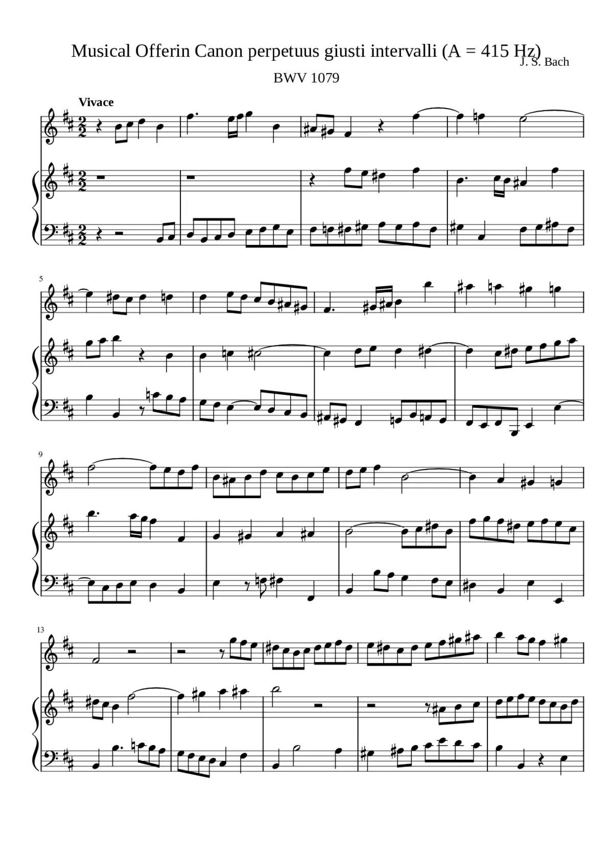 Musikalisches Opfer BWV 1079 - Page 1