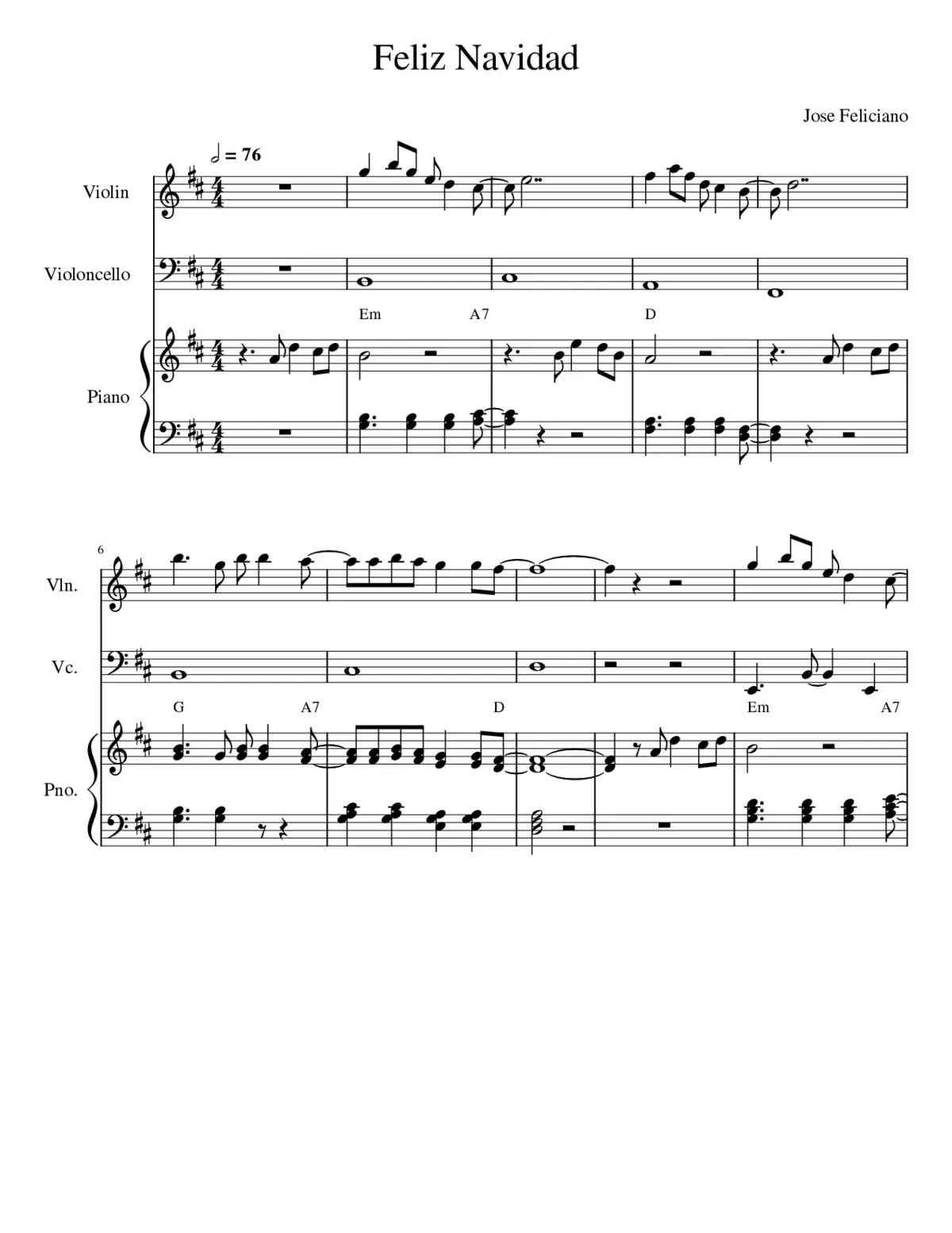 Feliz Navidad V VC P - Page 1