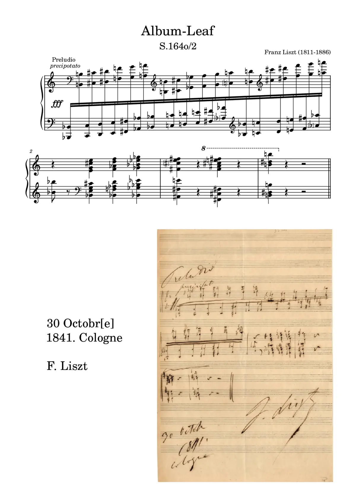 2 Album-Leaves, S.164o - Page 1