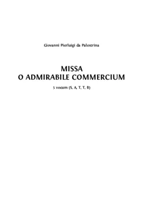 Missa O admirabile commercium