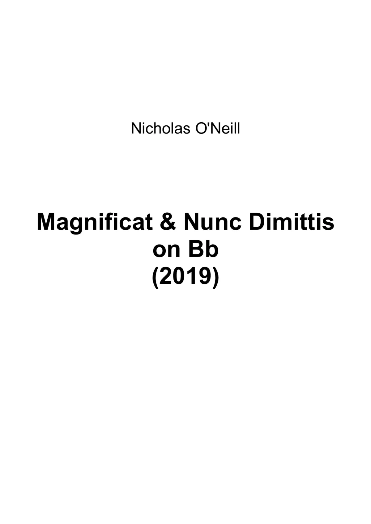 Magnificat & Nunc Dimittis on Bb - Page 1