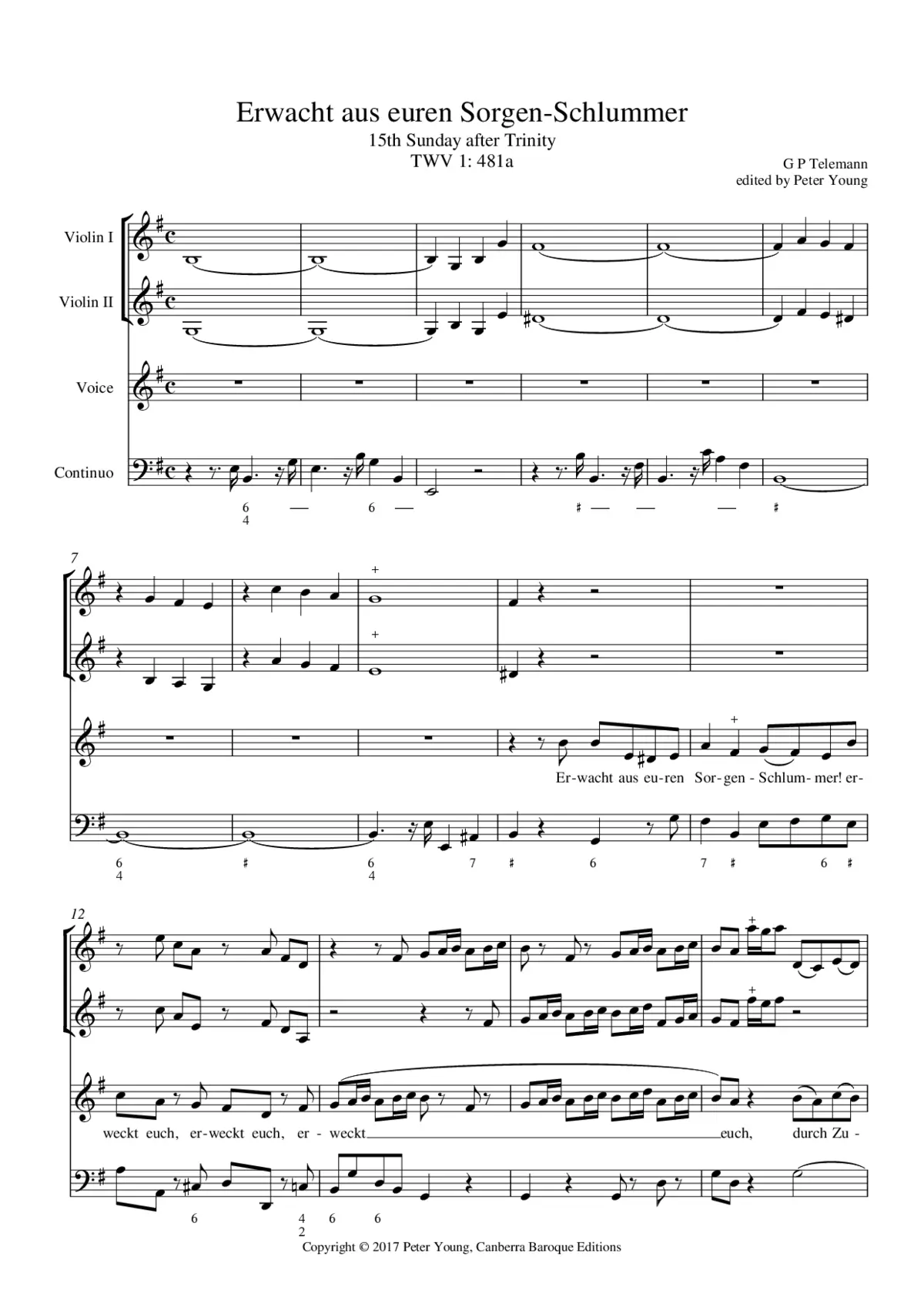 Erwacht aus euren Sorgen-Schlummer - Page 1