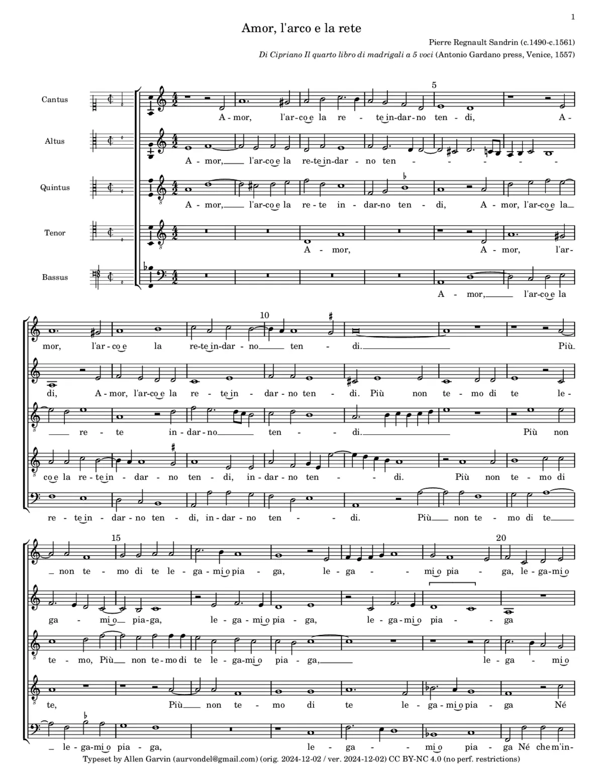 Amor, l'arco e la rete - Page 1