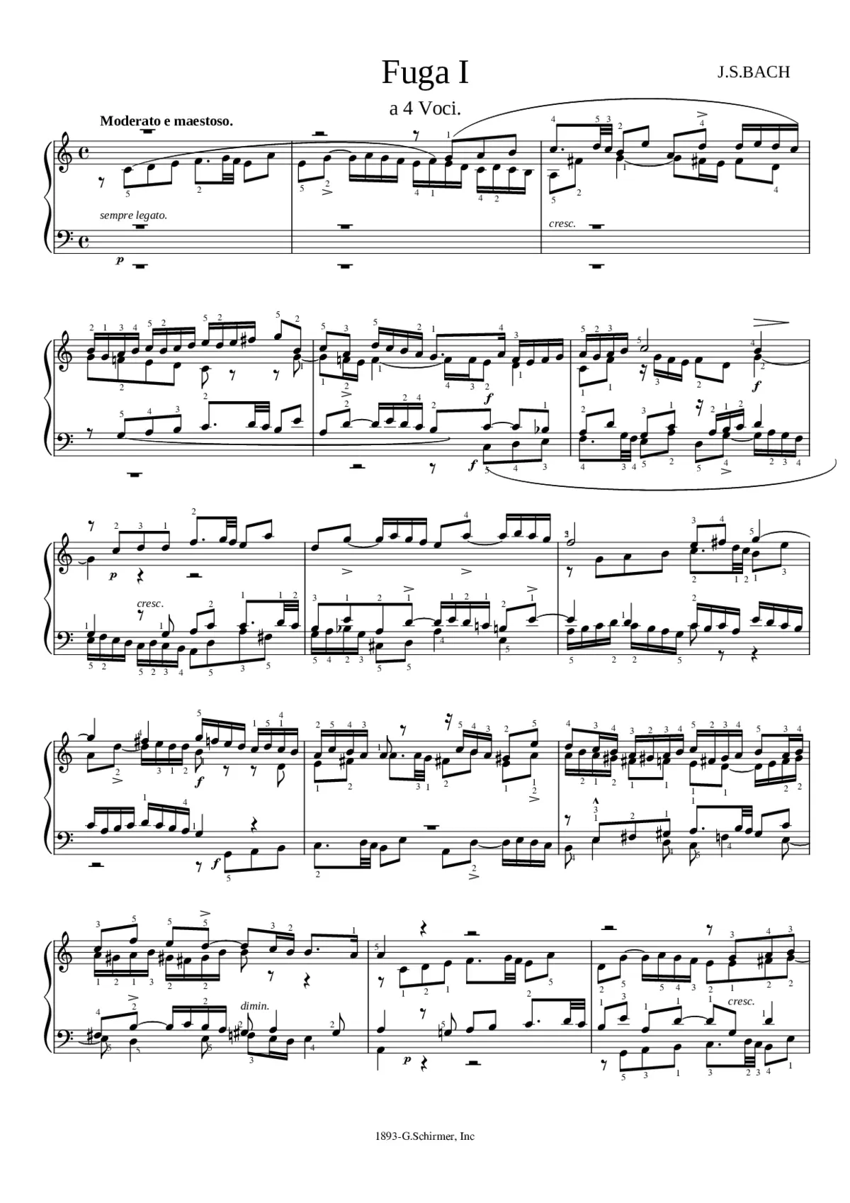 Fuga Canonica in Epidiapente BWV 1079 - Page 1