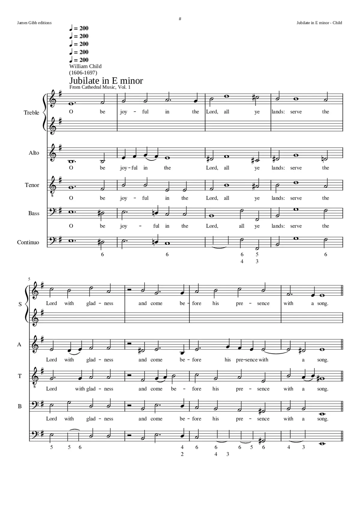 Jubilate in E minor - Page 1