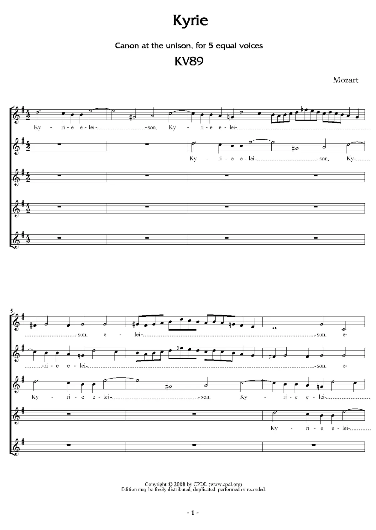 Kyrie in Canon - Page 1