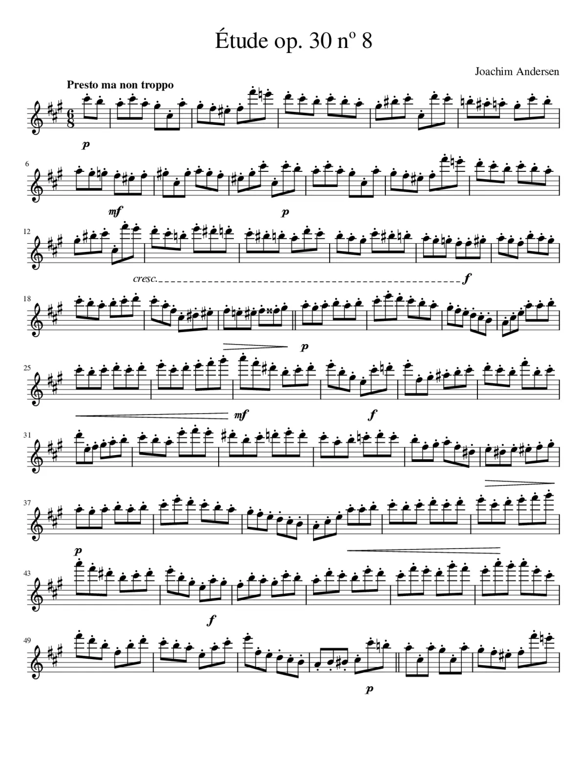 24 Etudes for Flute Op.30 - Page 1