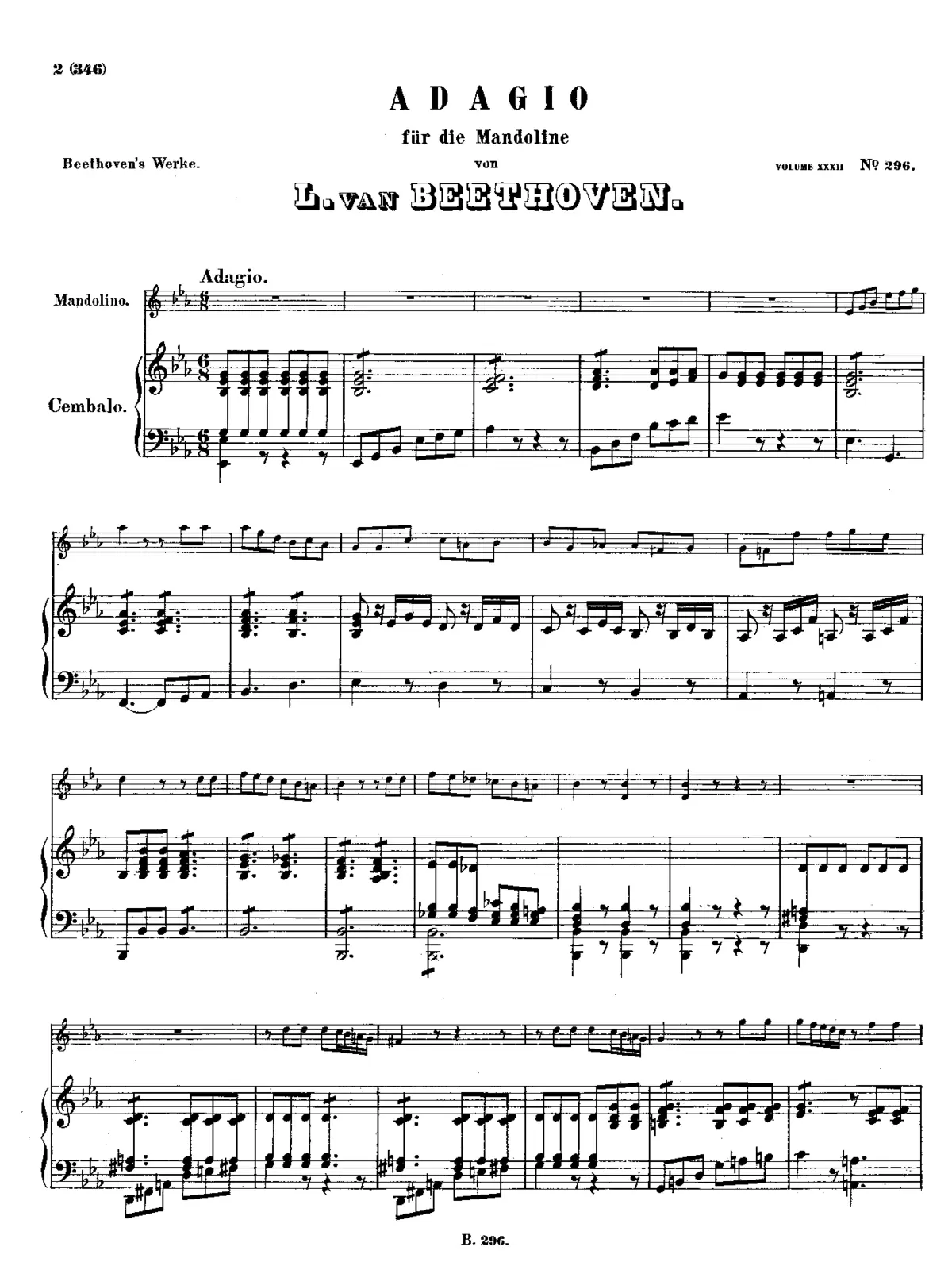 Adagio for Mandolin and Harpsichord - Page 1