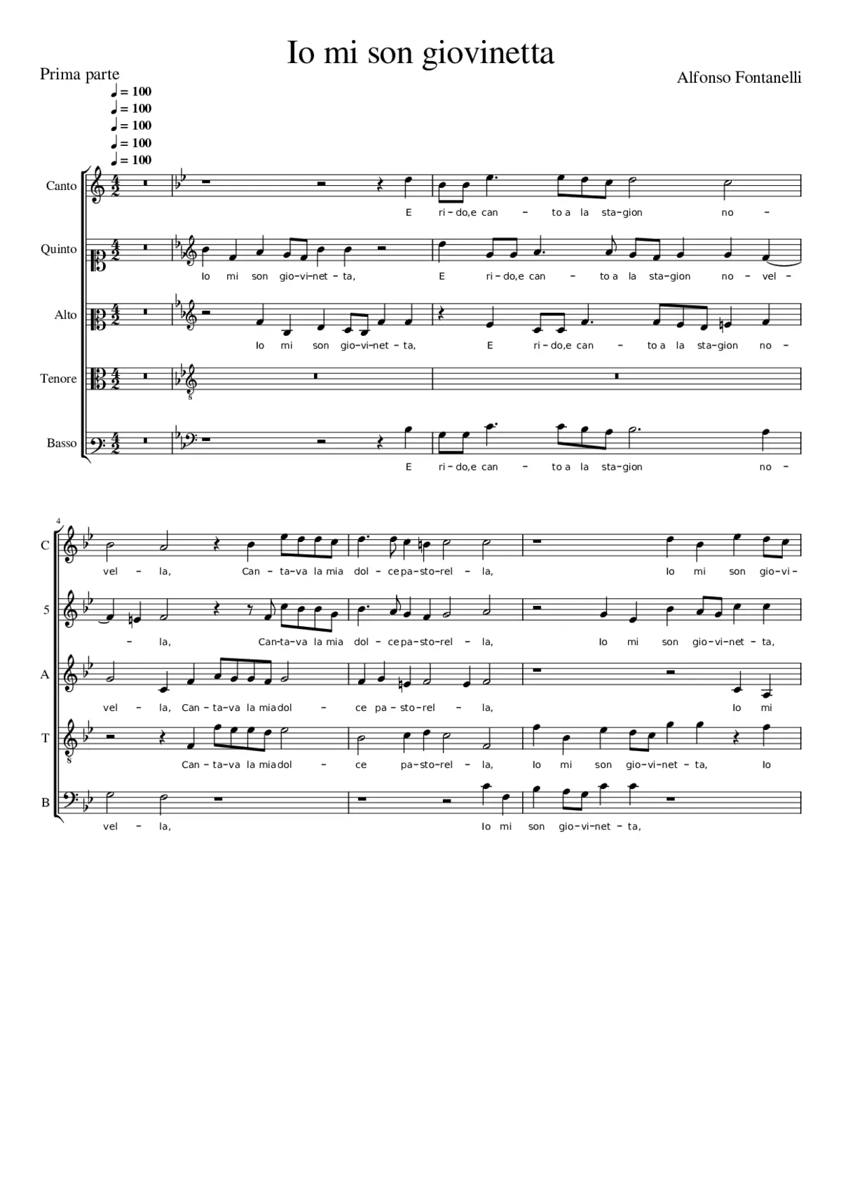 Io mi son giovinetta - Page 1