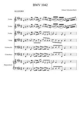 Violin Concerto in E major BWV 1042