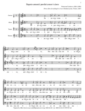 Sapete amanti perche amor e cieco