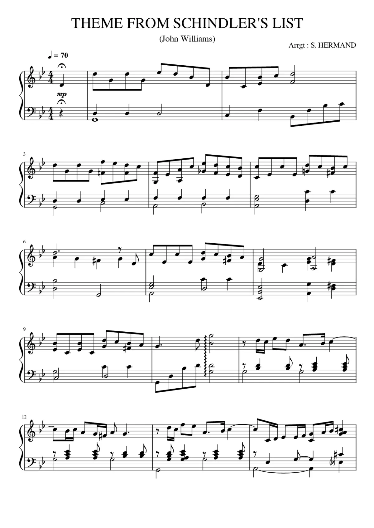 Schindler's List Theme - Page 1