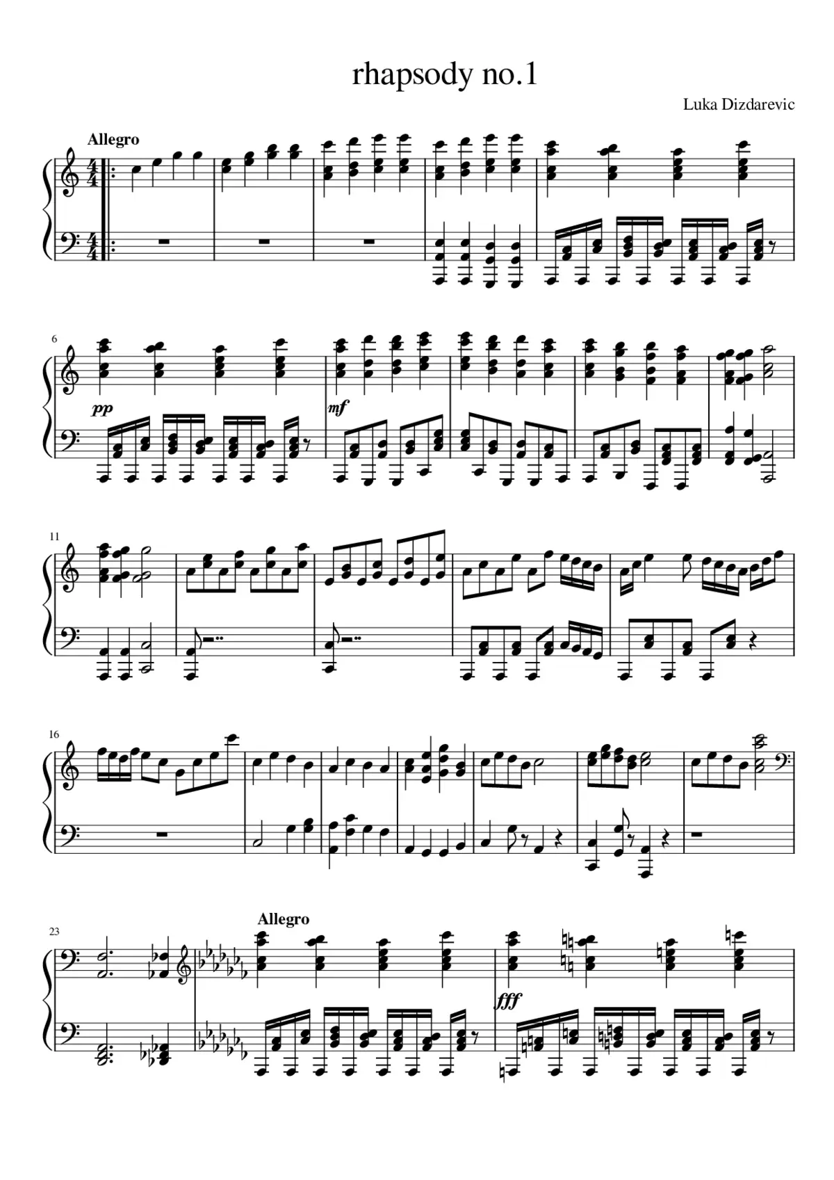 rhapsody no.1 - Page 1