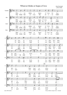 Who ever thinks or hopes of love for love