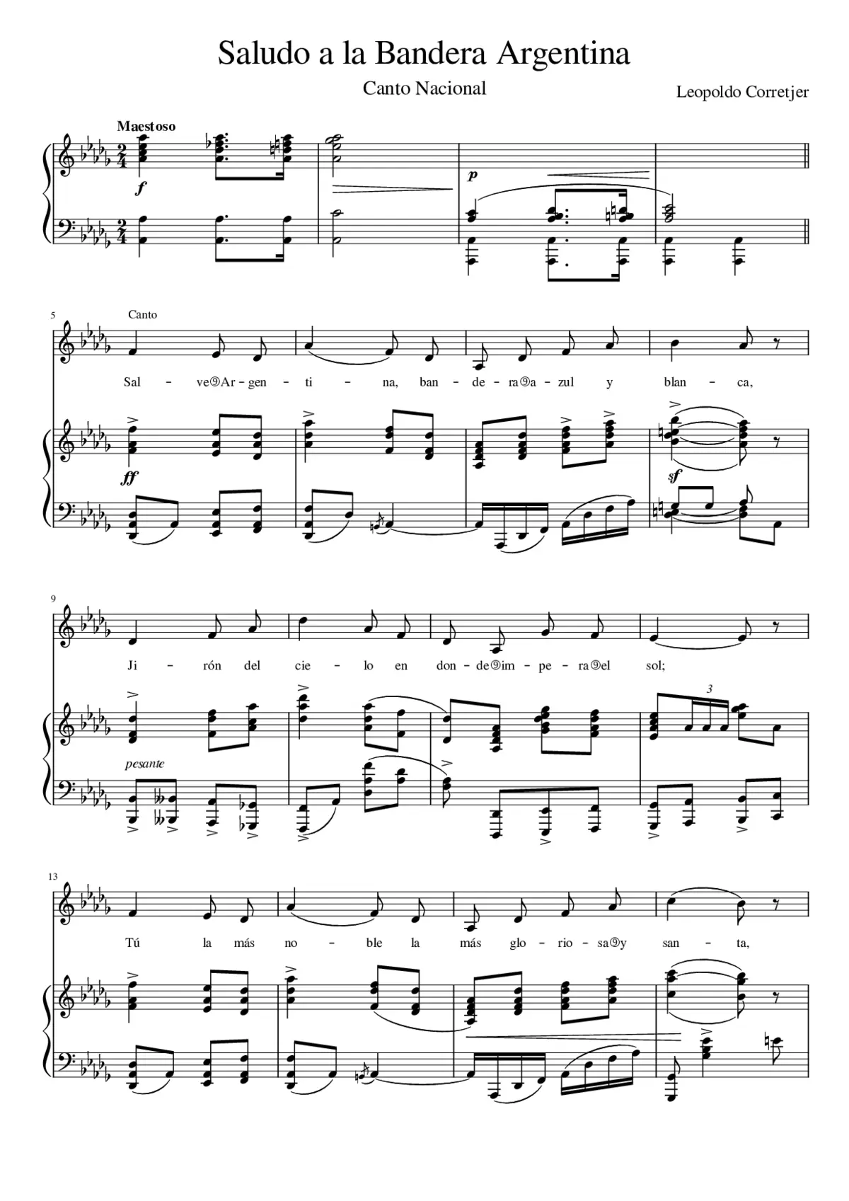 Saludo a la Bandera Argentina - Page 1