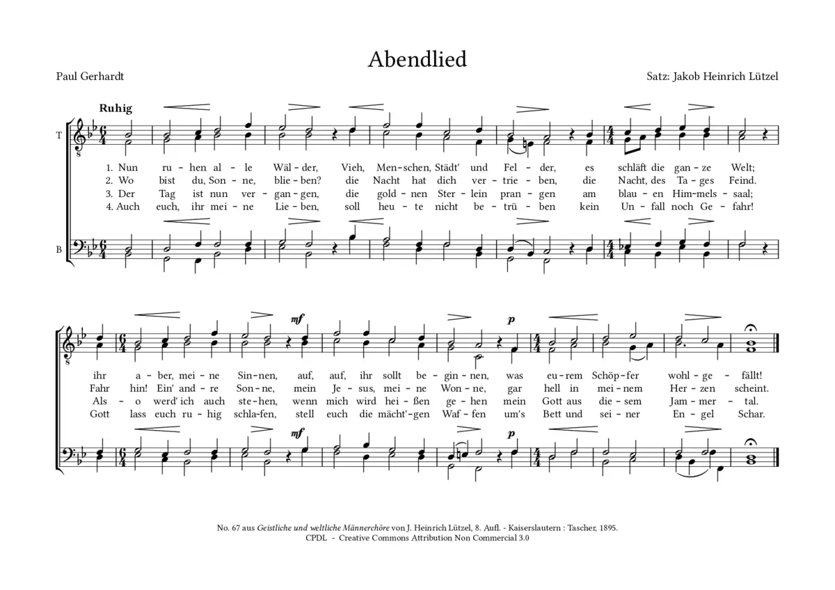 Abendlied - Page 1