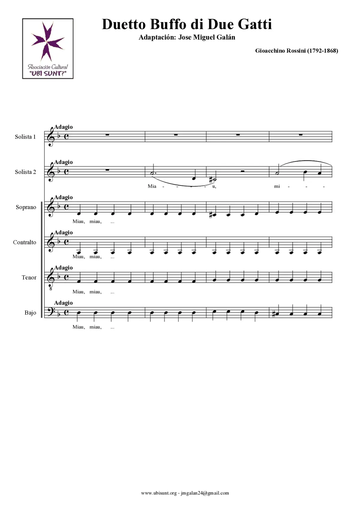 Duetto buffo di due gatti - Page 1