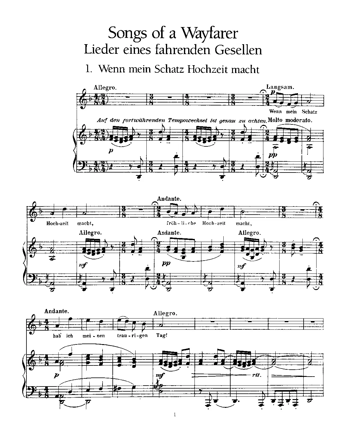 Songs of a Wayfarer - Page 1