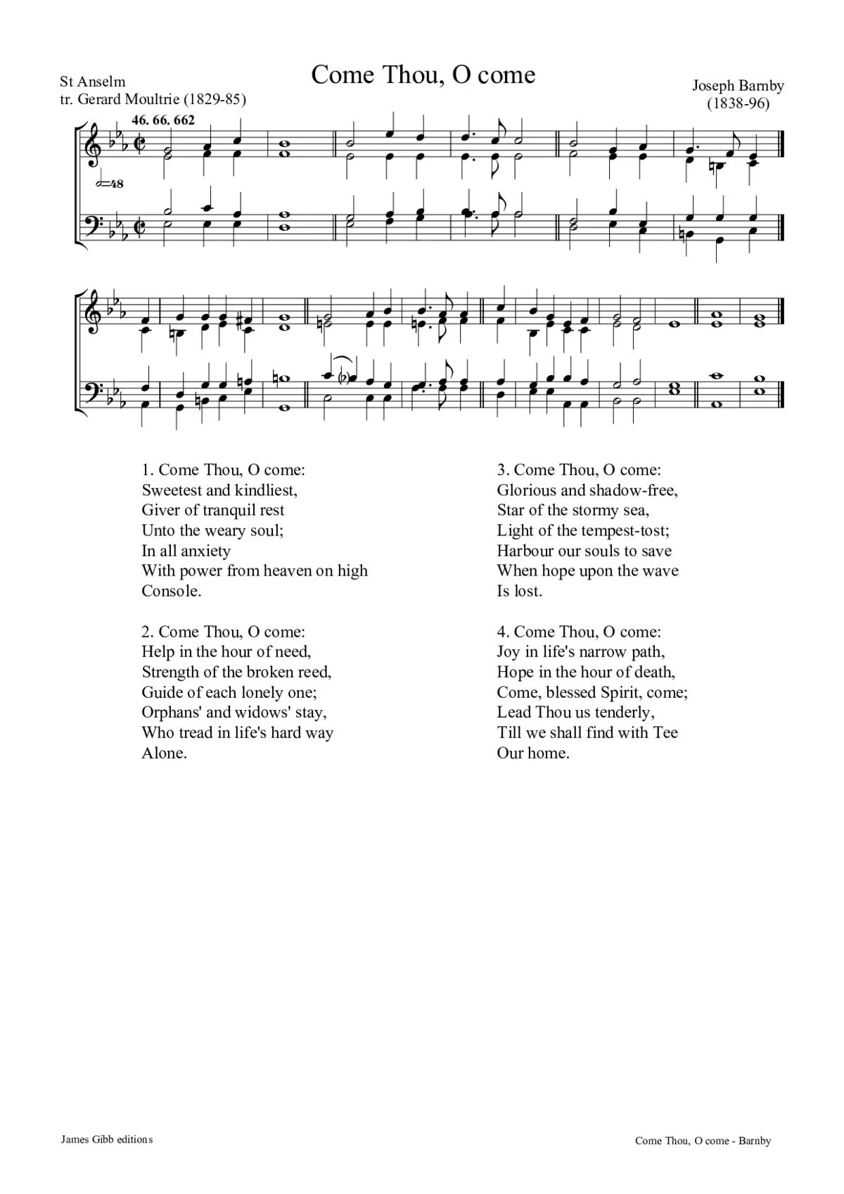 Come Thou, O come - Page 1
