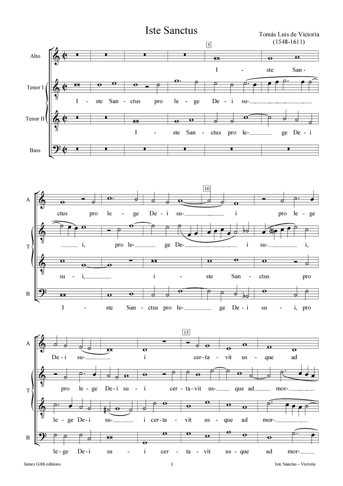 Iste sanctus - Page 1