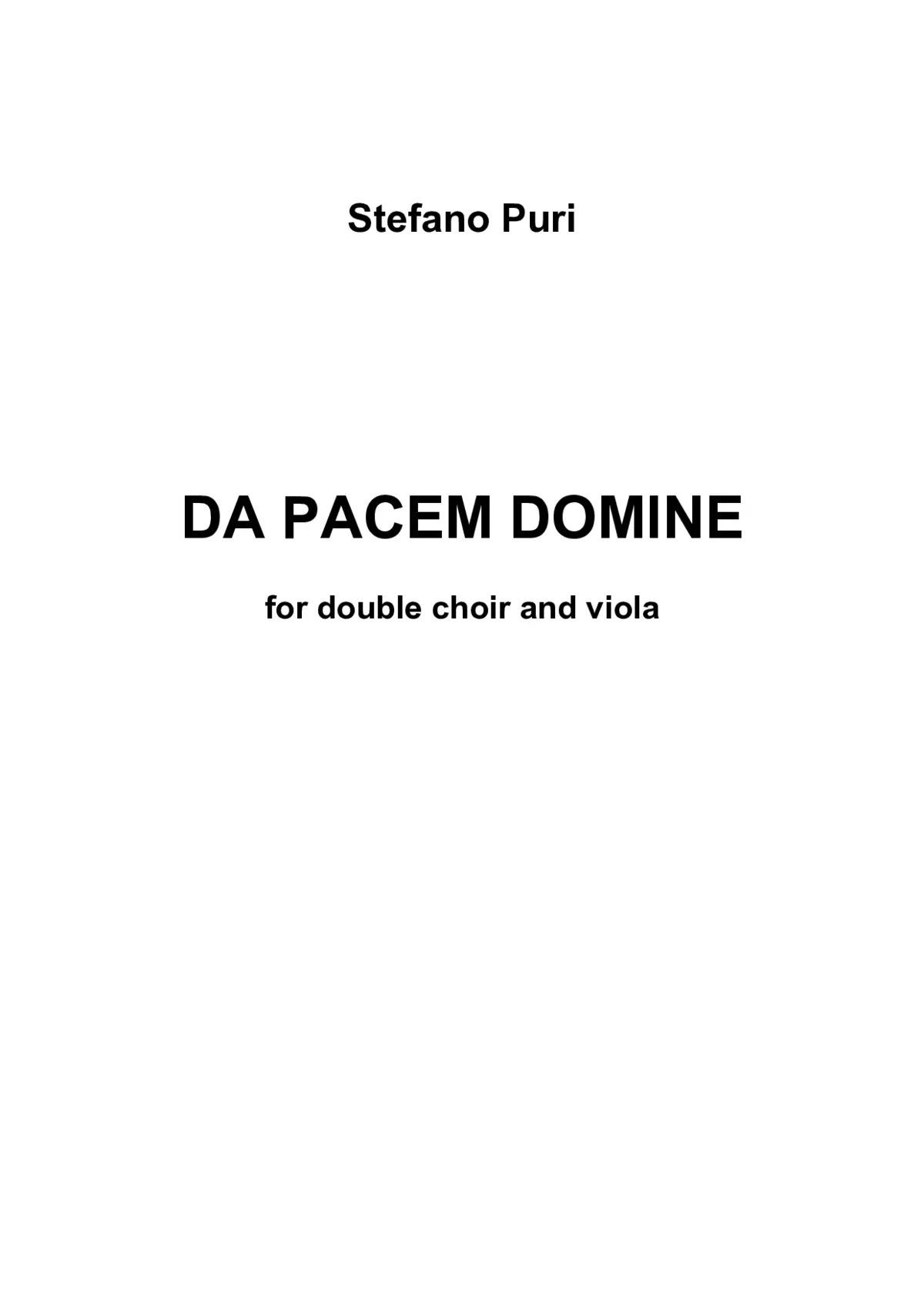 Da pacem Domine - Page 1