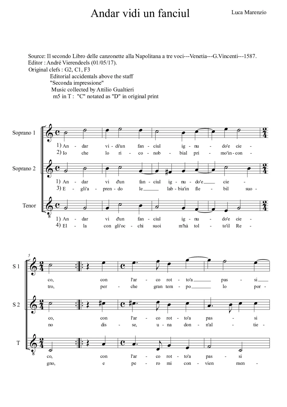 Andar vidi un fanciul - Page 1