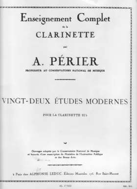 22 Études modernes pour la clarinette