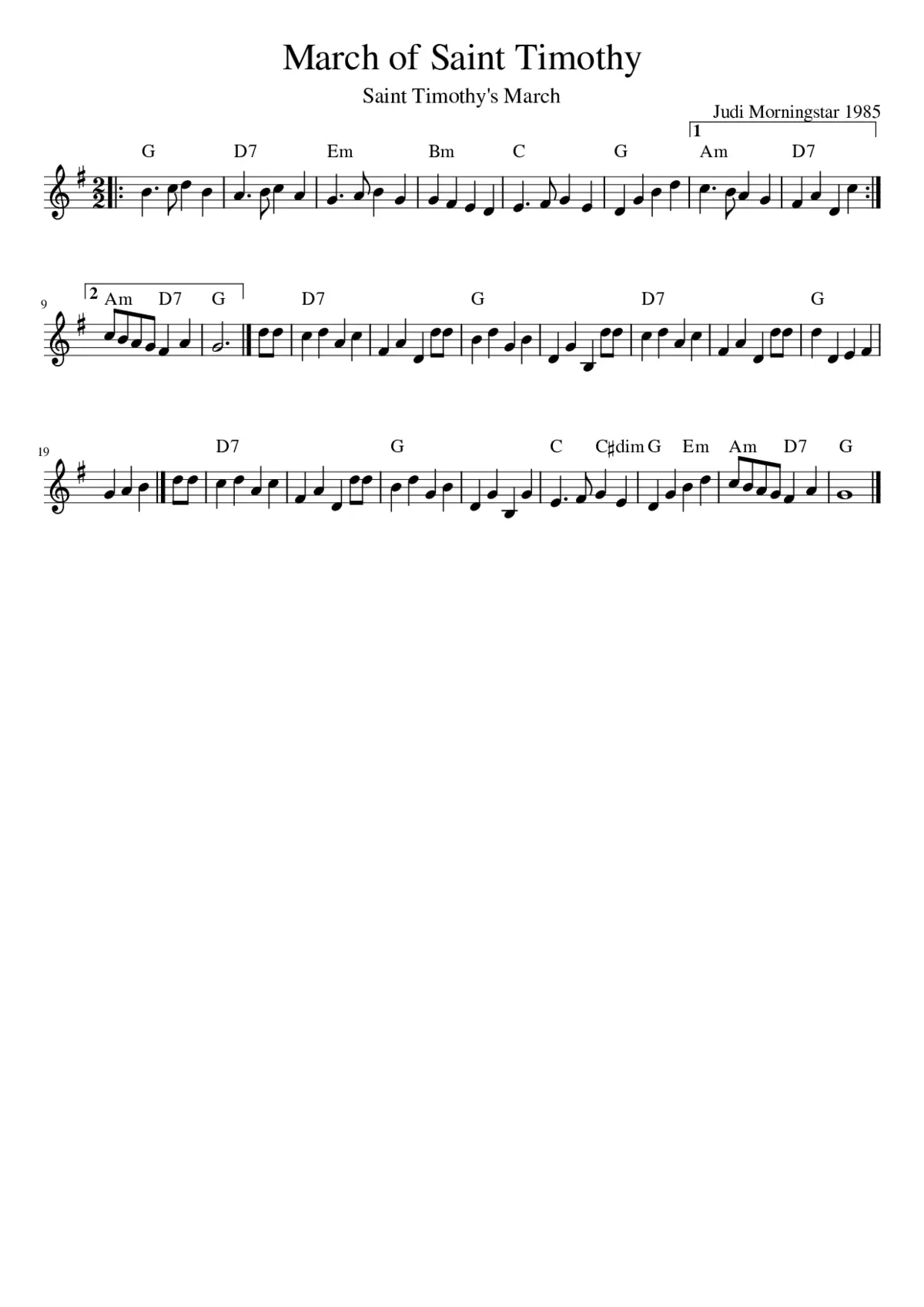 March of Saint Timothy - Page 1