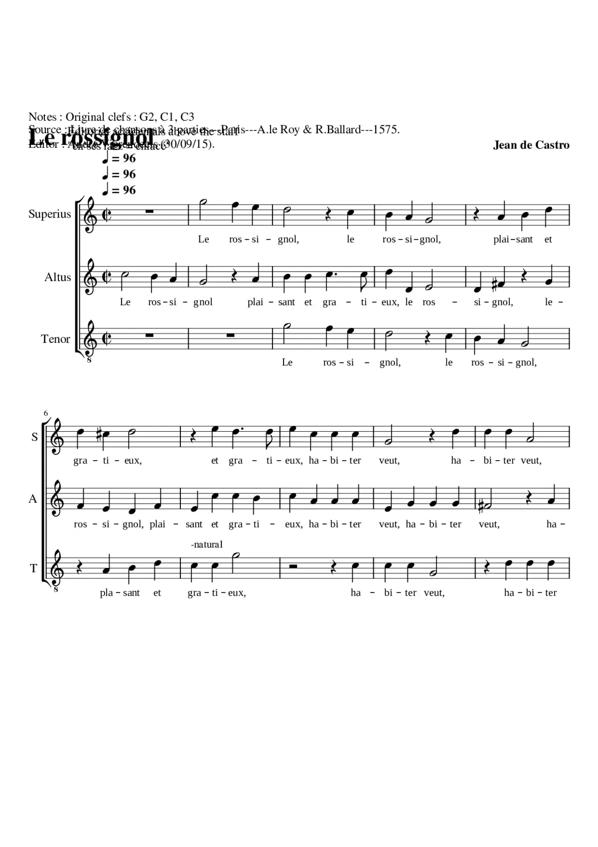 Le rossignol - Page 1