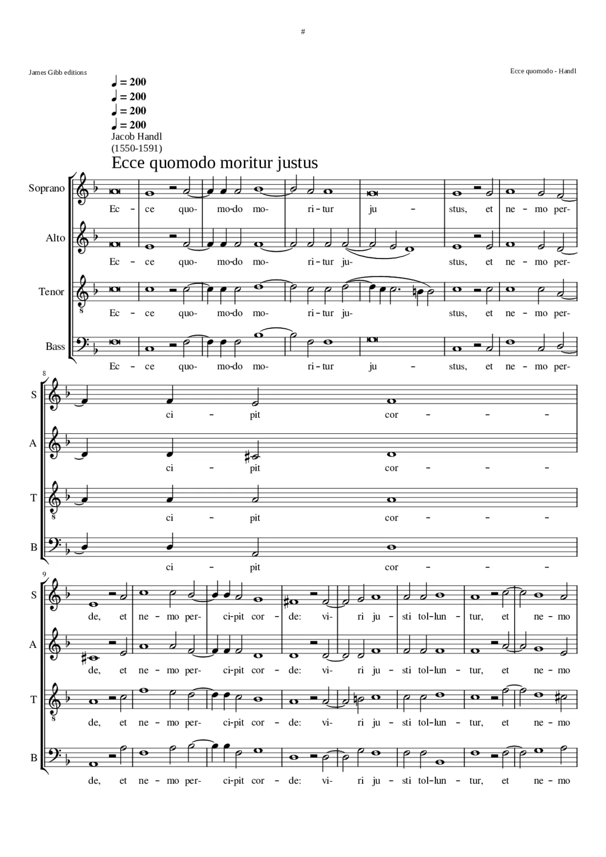 Ecce quomodo moritur justus - Page 1