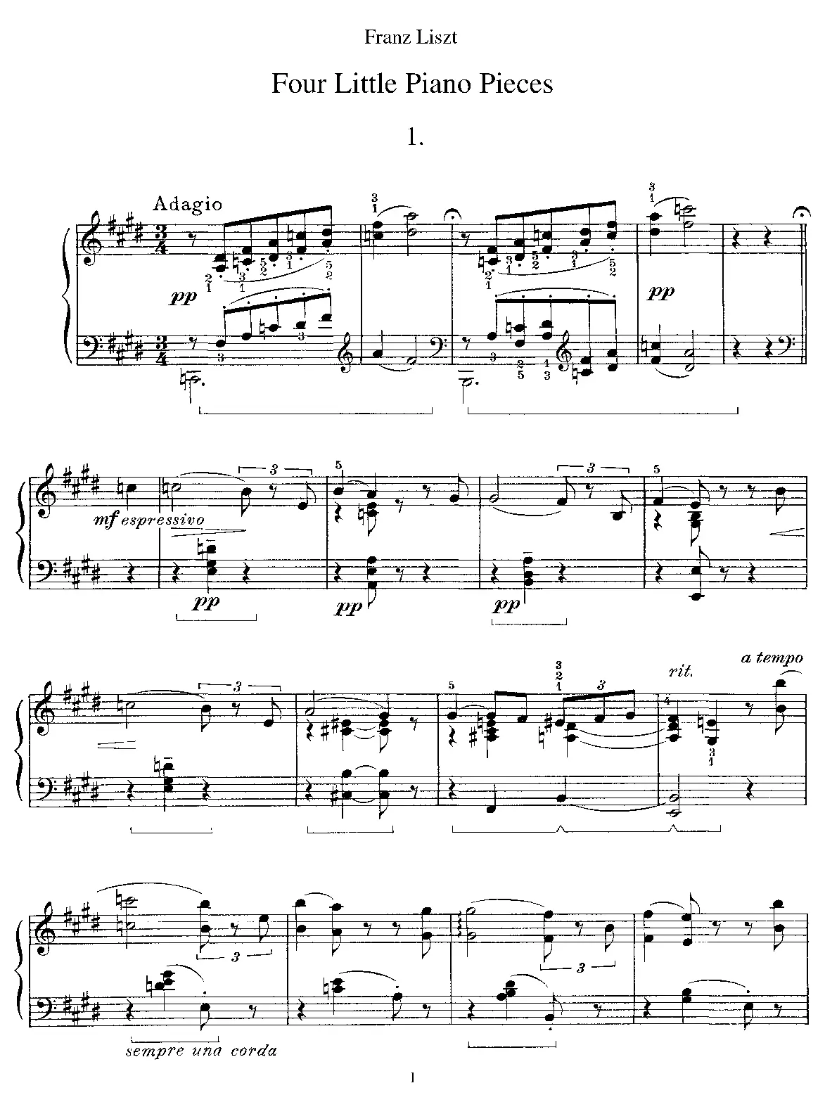 Fünf Klavierstücke - Page 1