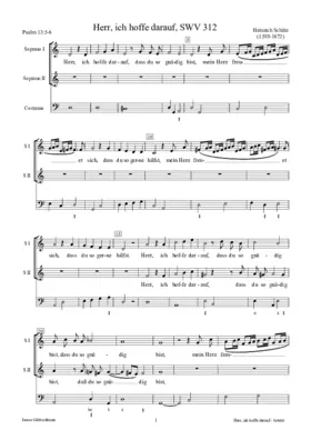 Herr, ich hoffe darauf, SWV 312