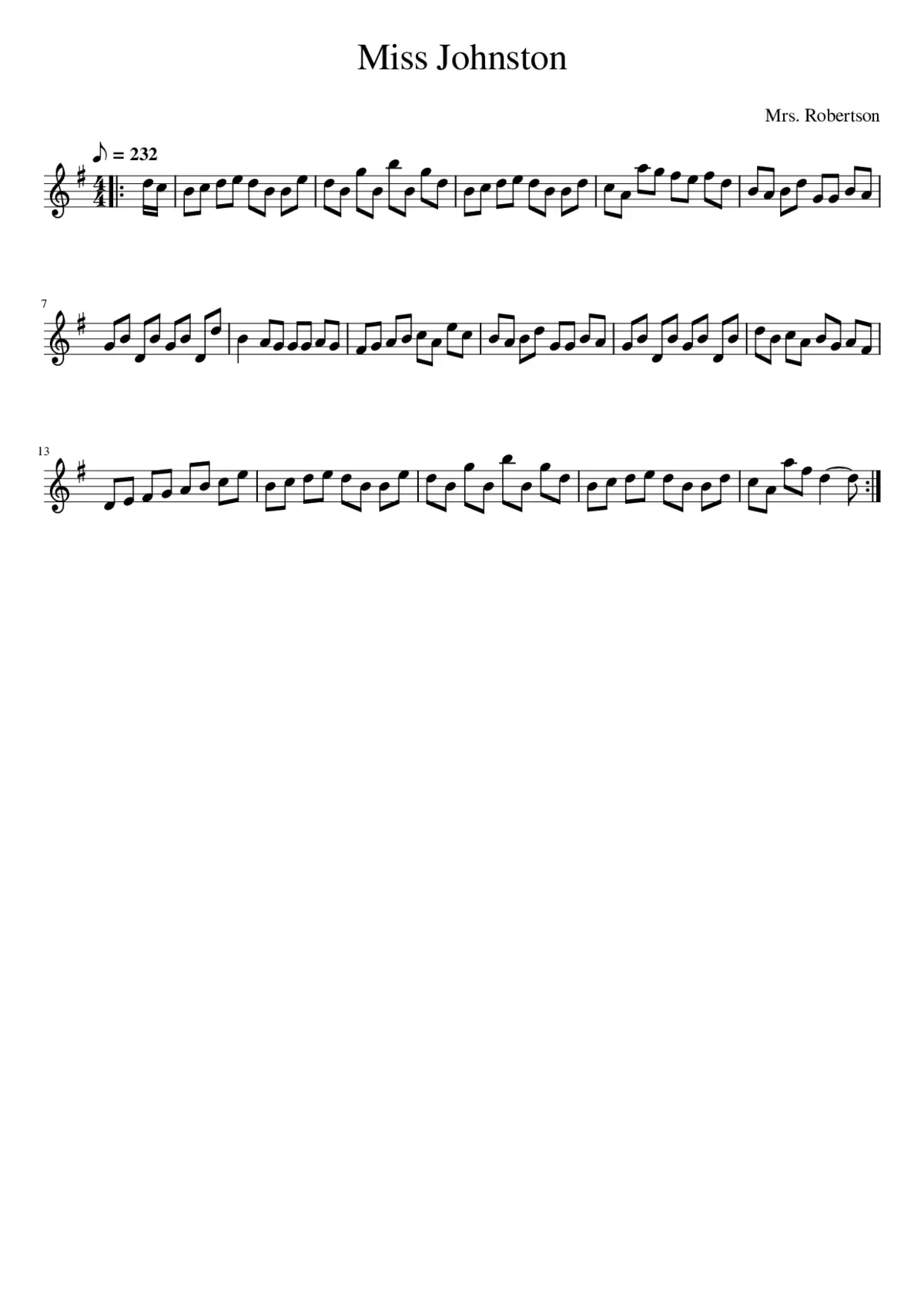 Miss Johnston - Page 1