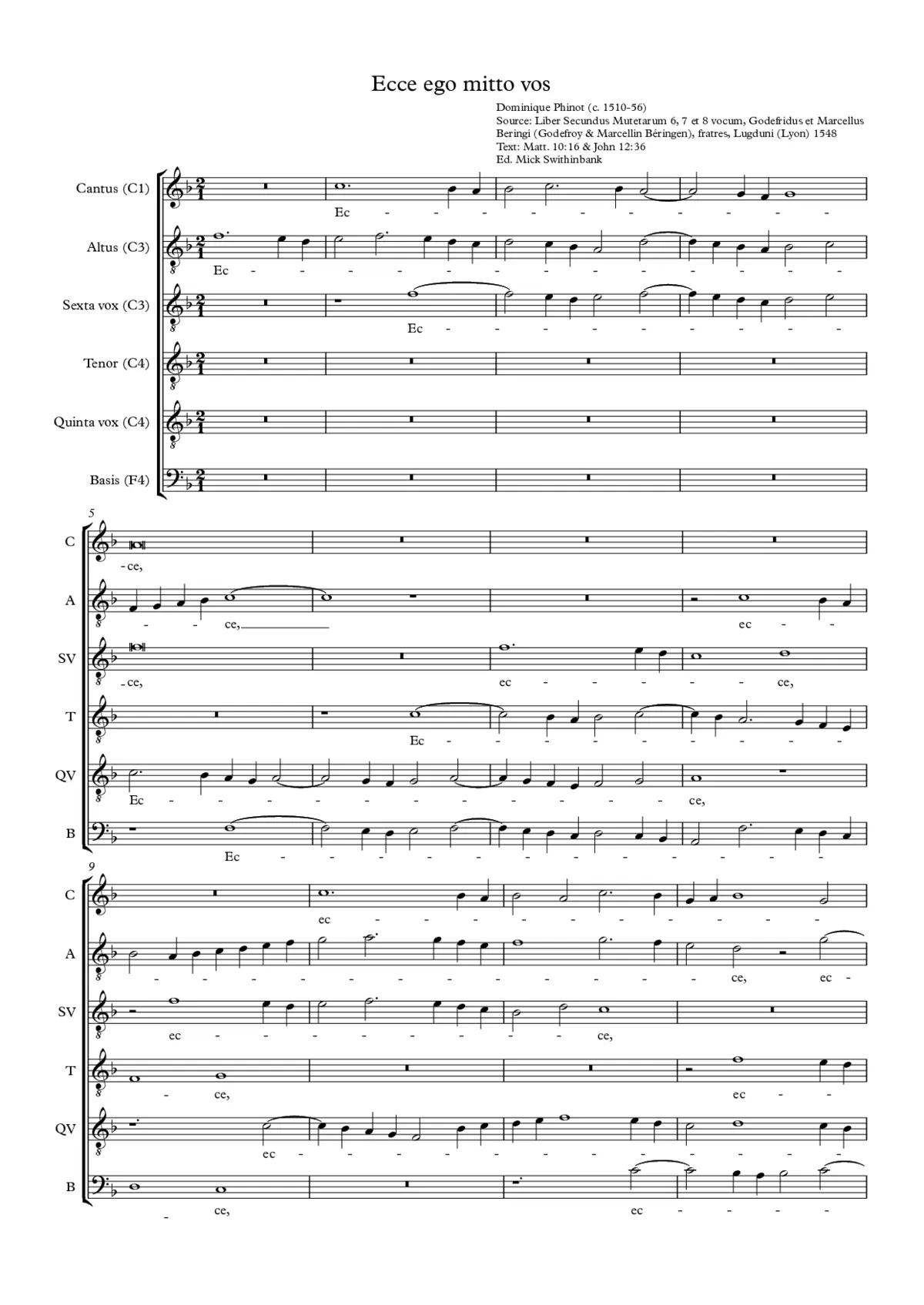 Ecce ego mitto vos - Page 1