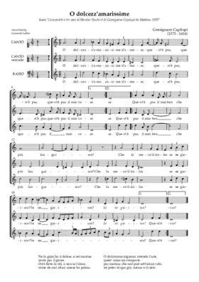 O dolcezz'amarissime