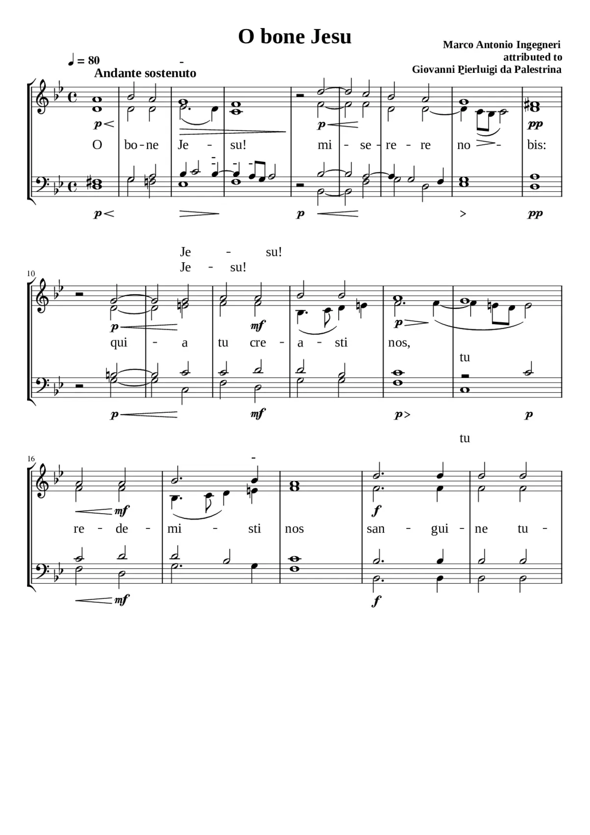 O bone Jesu - Page 1