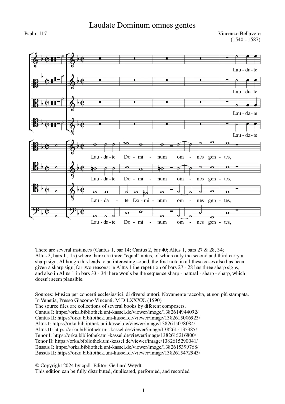 Laudate Dominum omnes gentes - Page 1