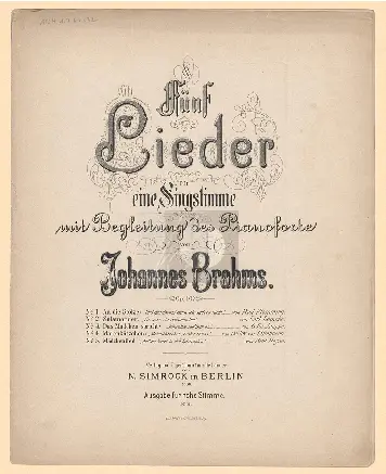5 Lieder - Page 1