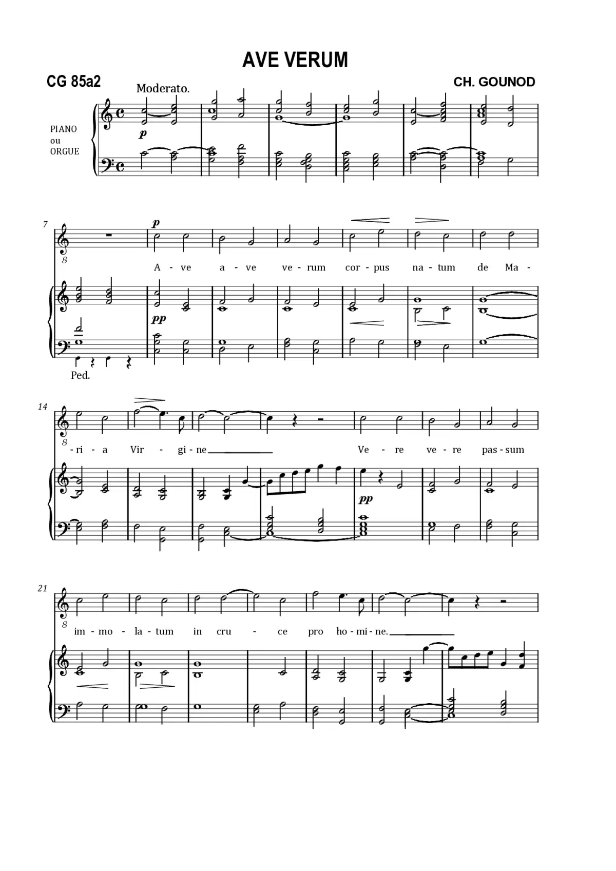Ave verum, CG 85a2 - Page 1