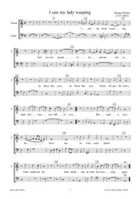 I saw my lady weeping