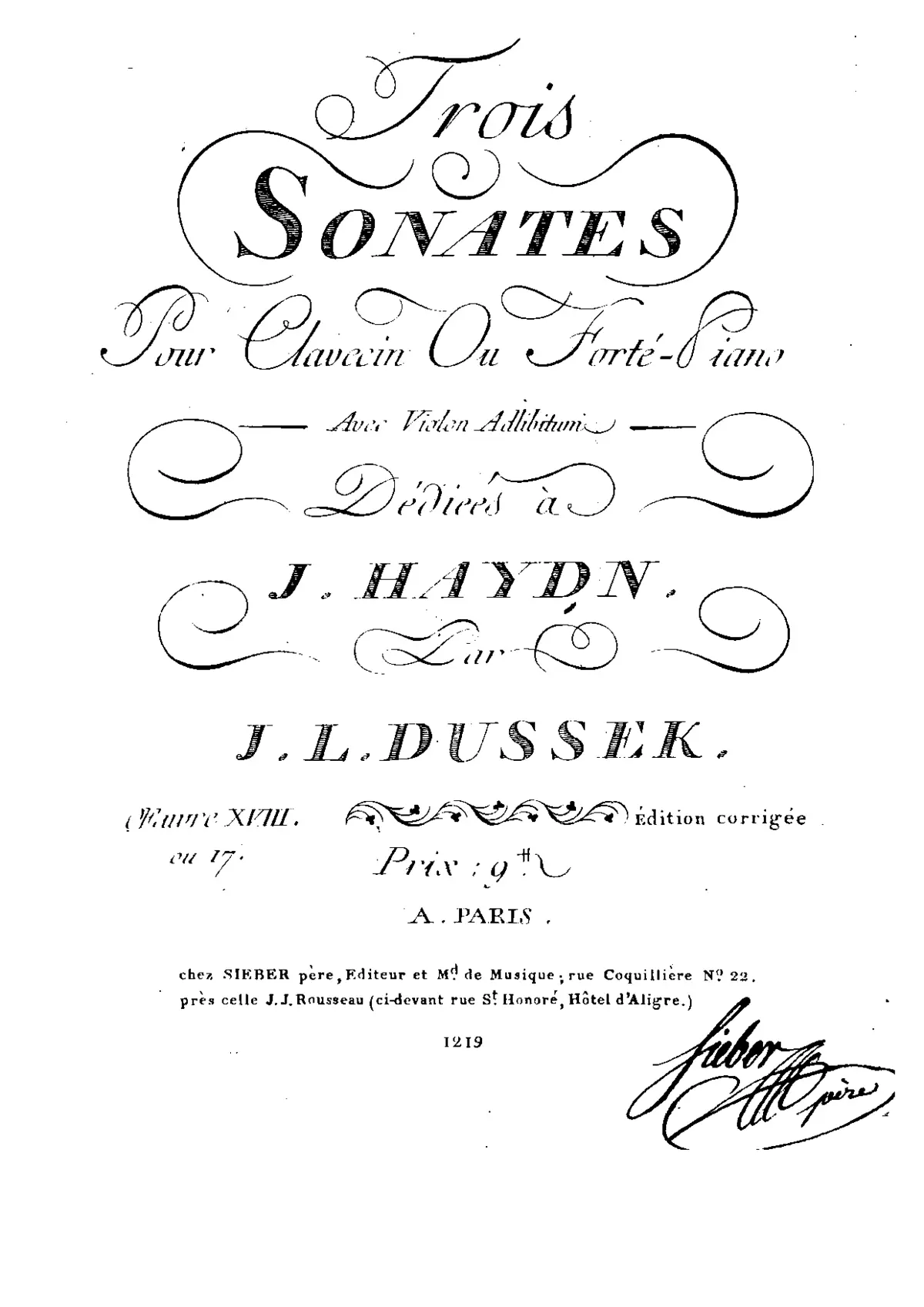 3 Keyboard Sonatas Op.17 - Page 1