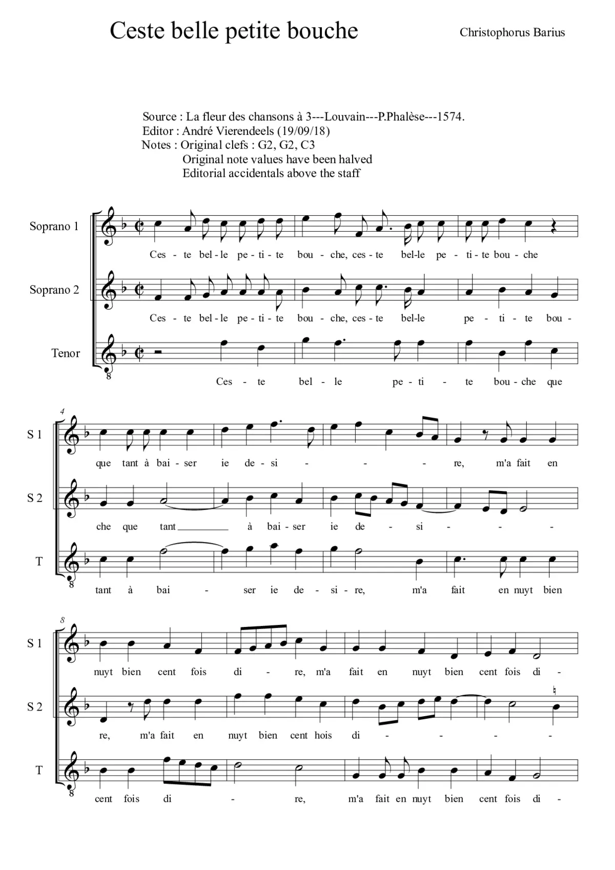 Ceste belle petite bouche - Page 1
