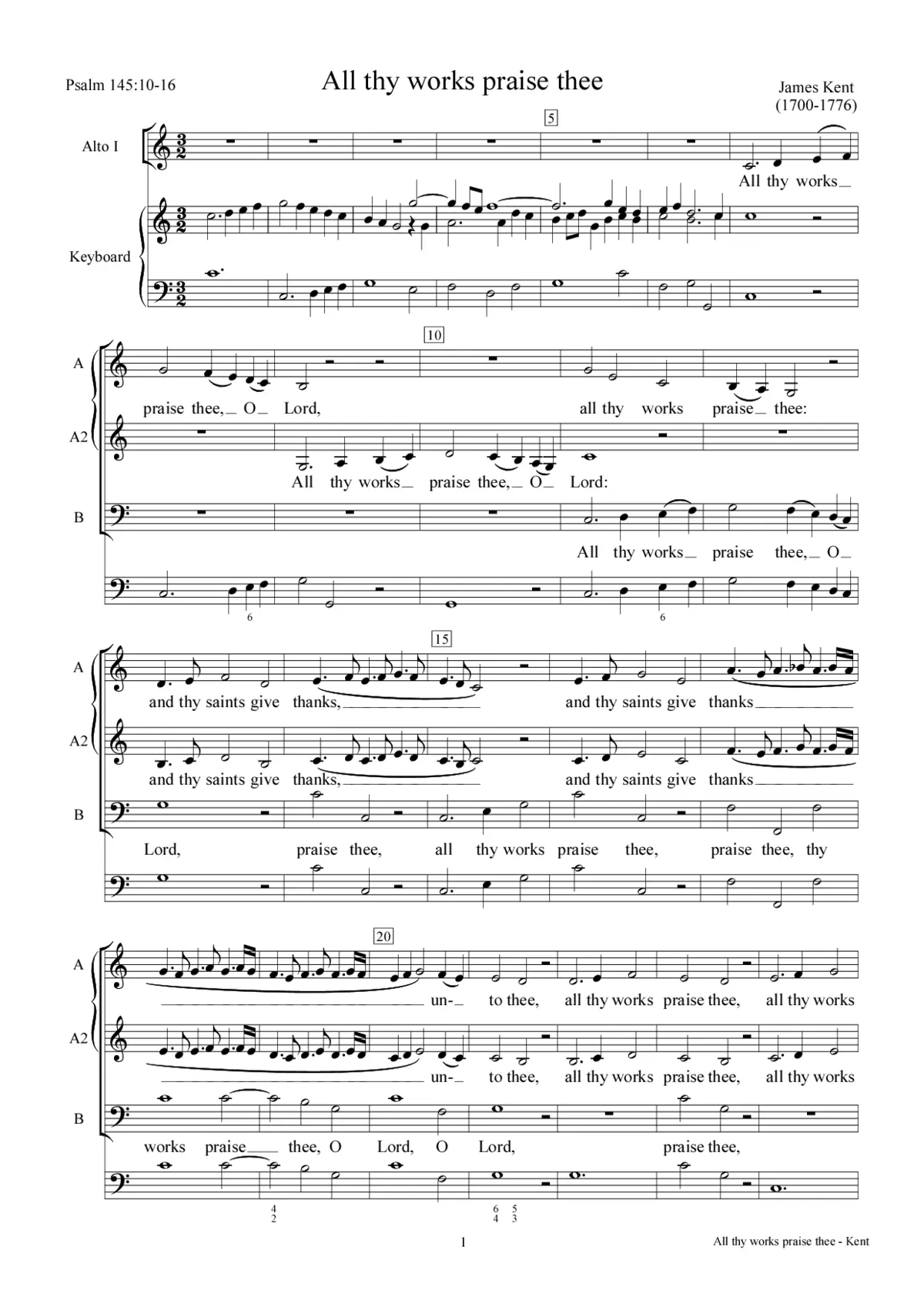 All thy works praise thee - Page 1