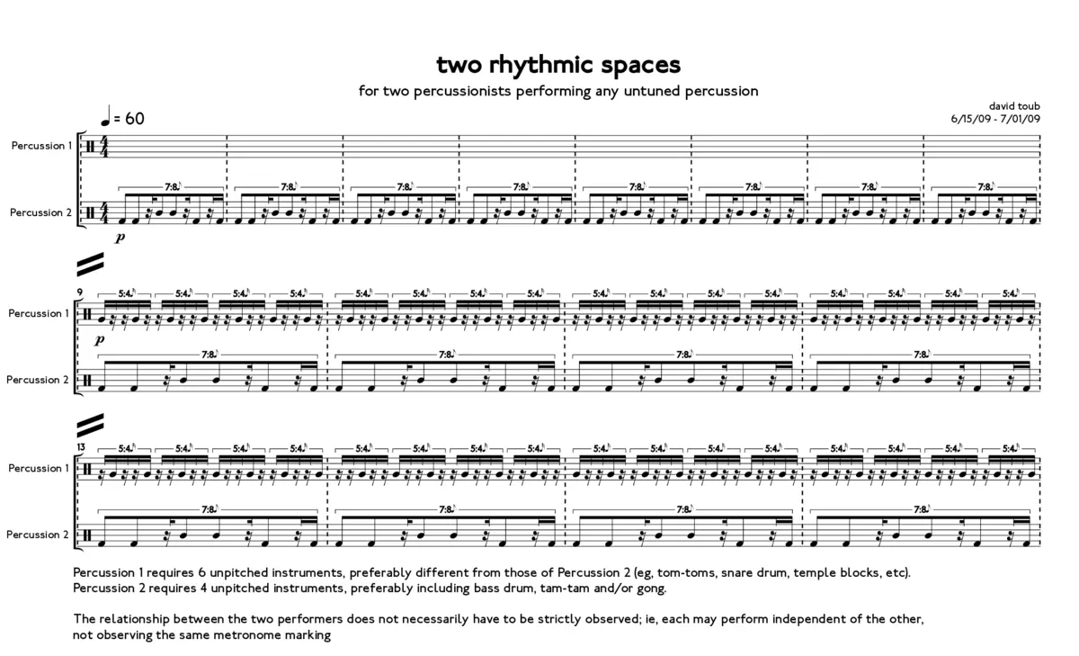 2 Rhythmic Spaces - Page 1