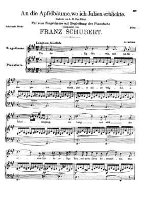 An die Apfelbäume, wo ich Julien erblickte