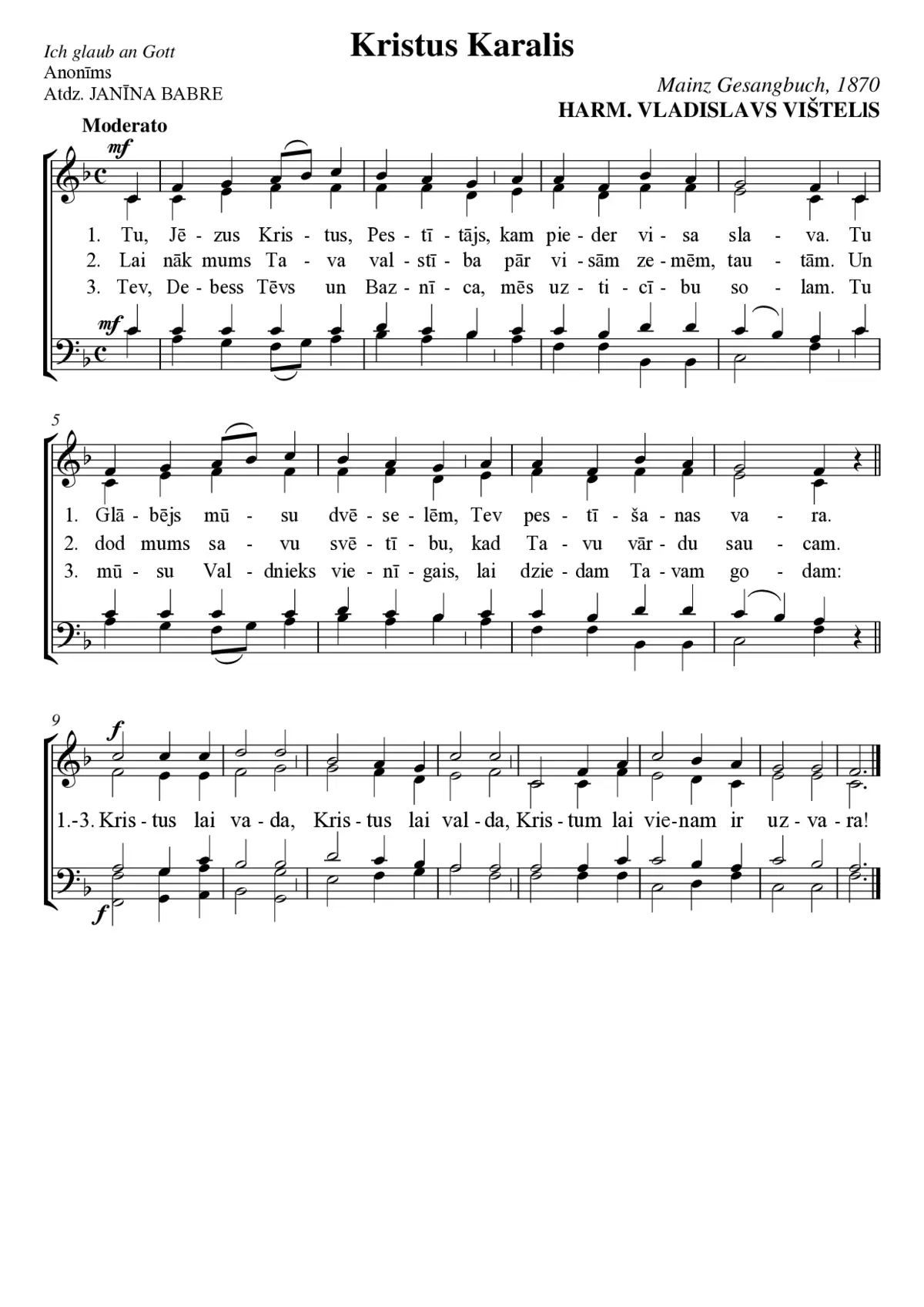 Kristus Karalis (To Jesus Christ our sovereign King) - Page 1