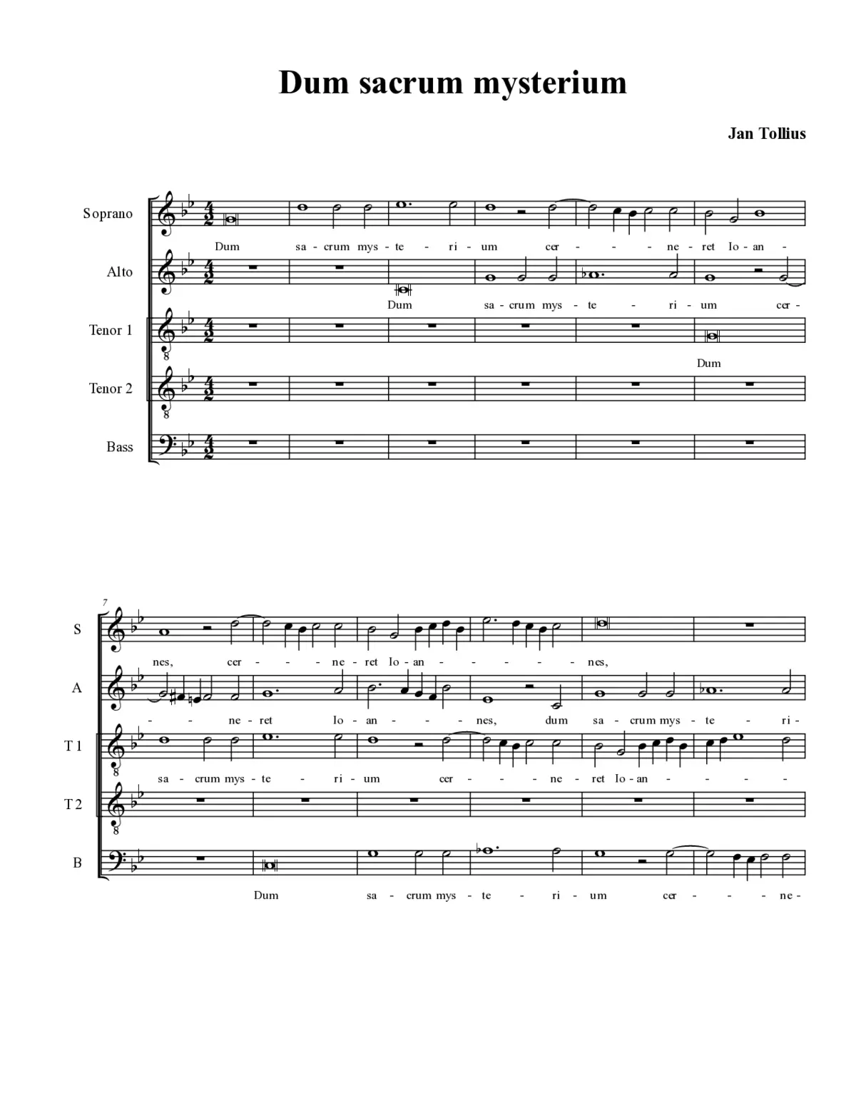 Dum sacrum mysterium - Page 1