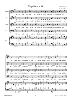 Magnificat and Nunc dimittis in G